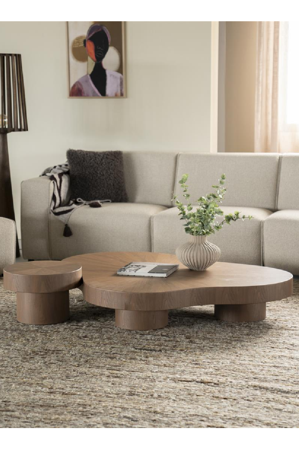 Organic-Shaped Walnut Coffee Table | Oroa.com