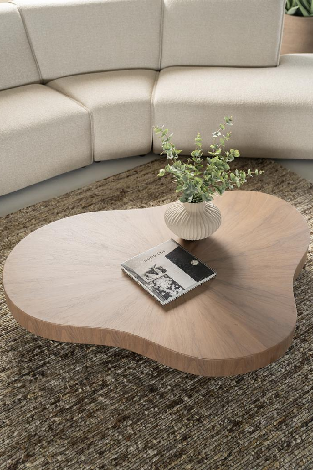 Organic-Shaped Walnut Coffee Table | Oroa.com
