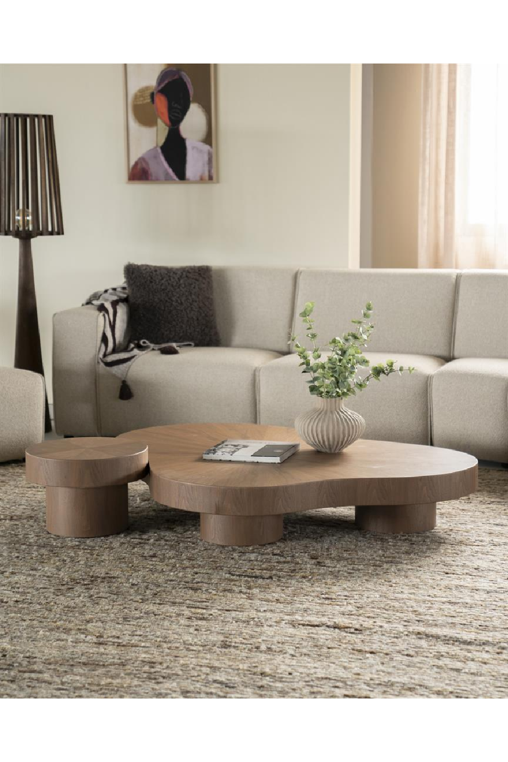 Organic-Shaped Walnut Coffee Table | Oroa.com