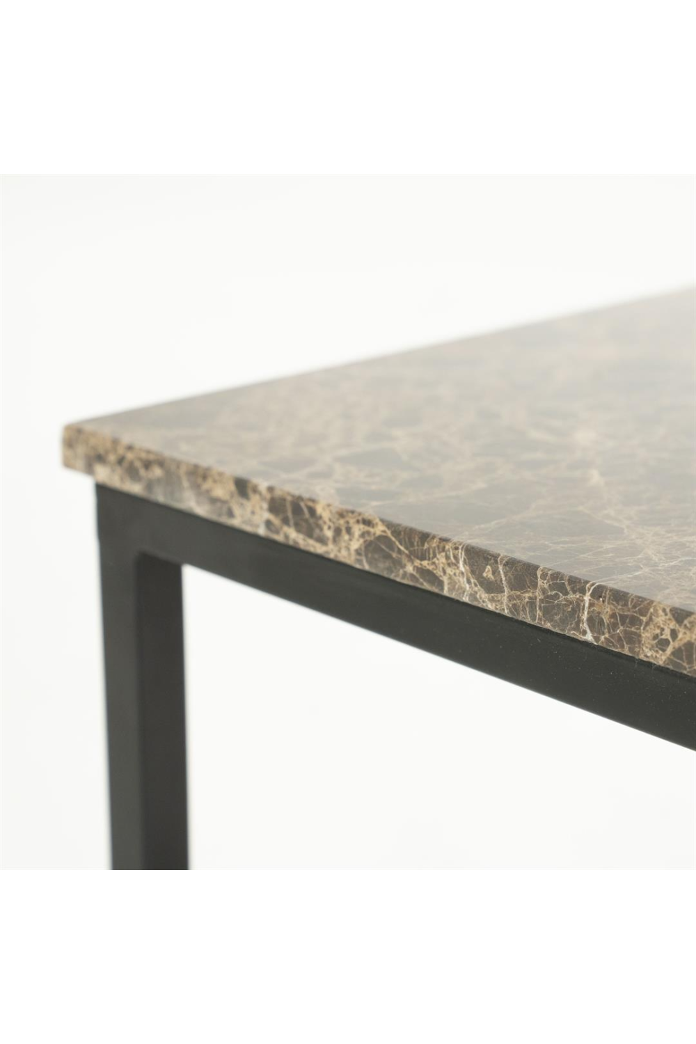 Brown Marble Square Side Table | Eleonora Rico | Oroa.com