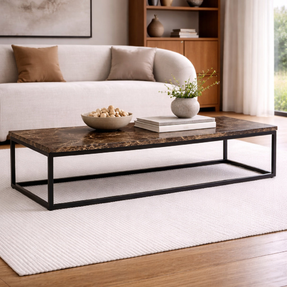 Polished Marble Coffee Table | Oroa.com