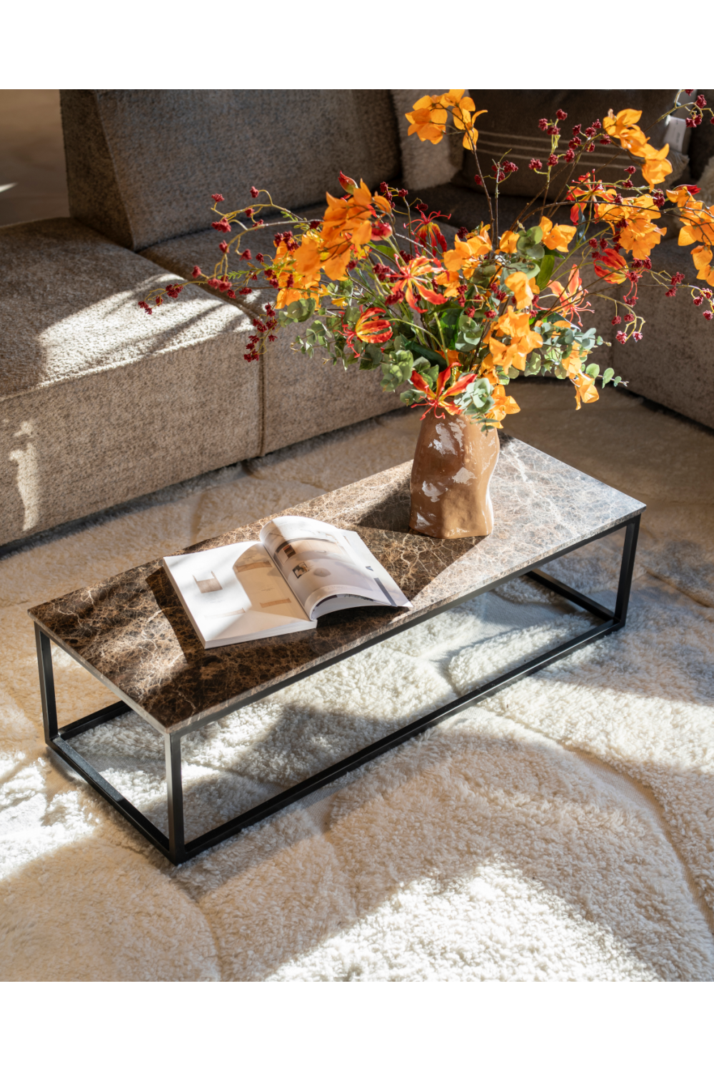 Polished Marble Coffee Table | Oroa.com