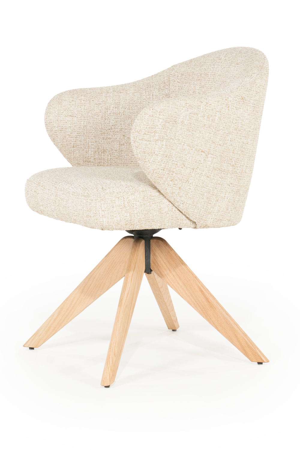 Oak Base Swivel Armchair | Eleonora Connor | OROA.com