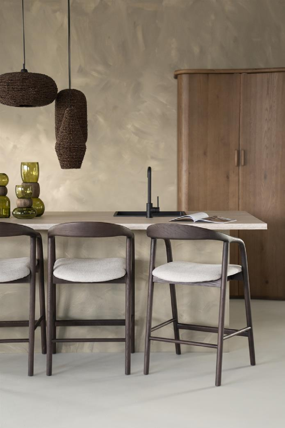 Lacquered Ash Wood Bar Chair | Eleonora Rayven | Oroa.com