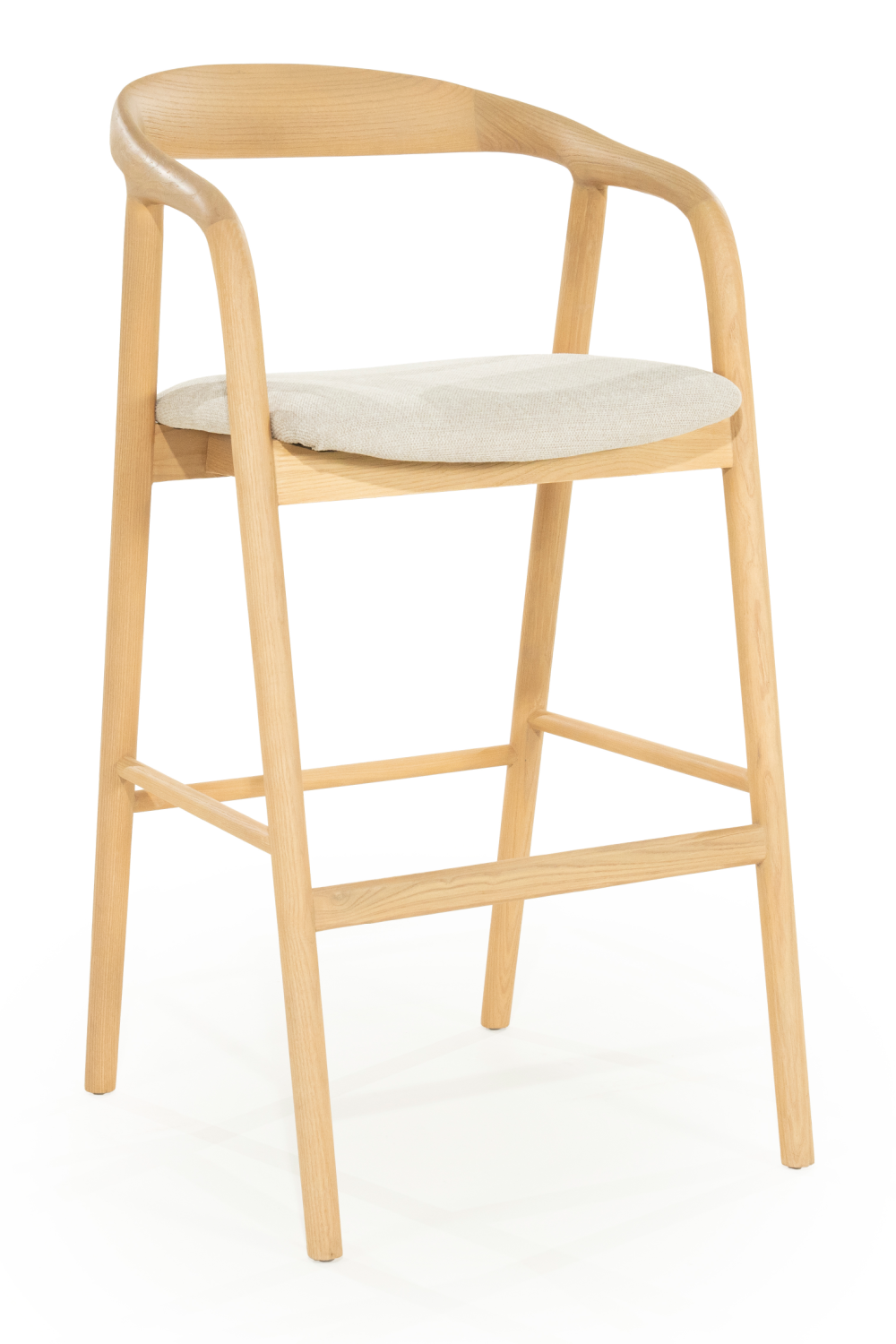 Lacquered Ash Wood Barstool | Oroa.com