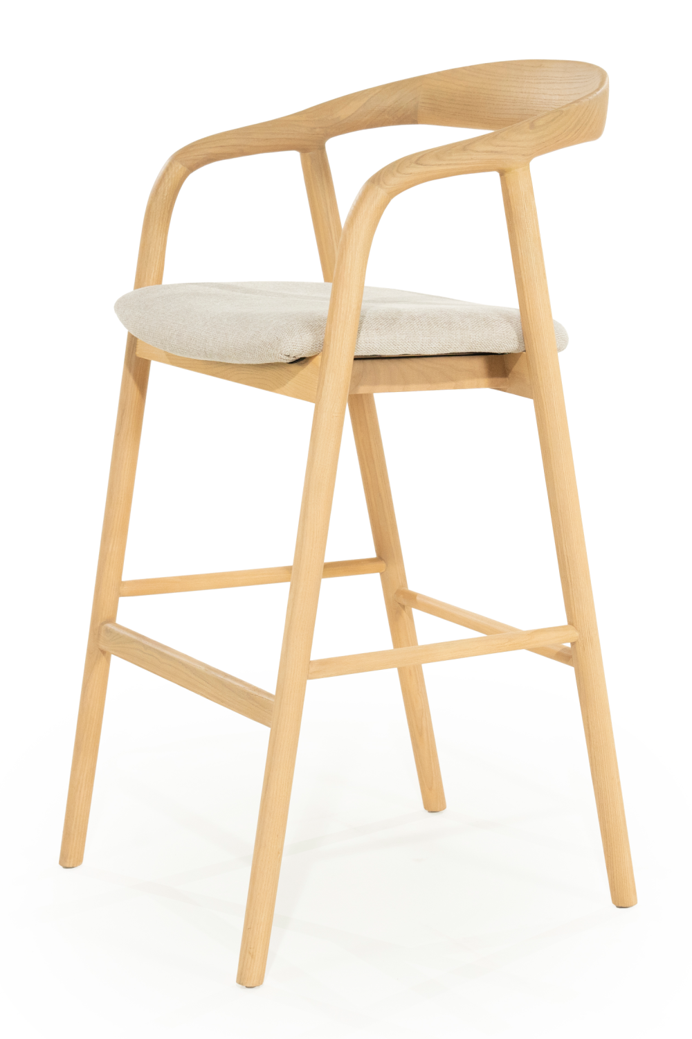 Lacquered Ash Wood Barstool | Oroa.com