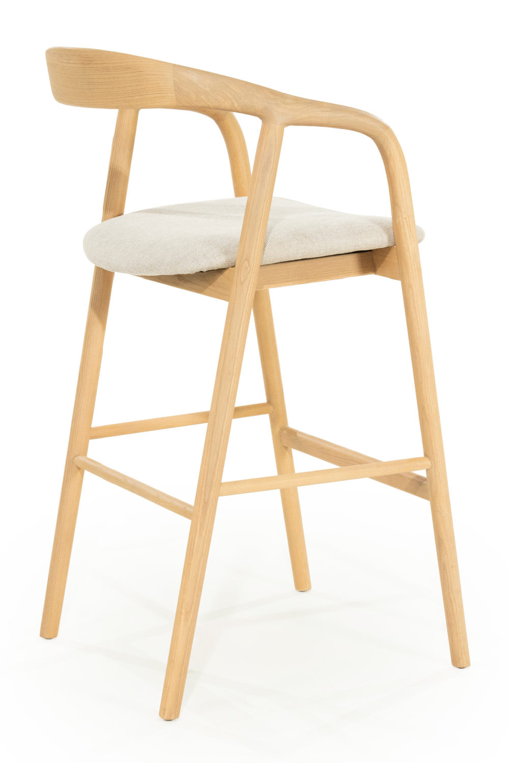 Lacquered Ash Wood Barstool | Oroa.com