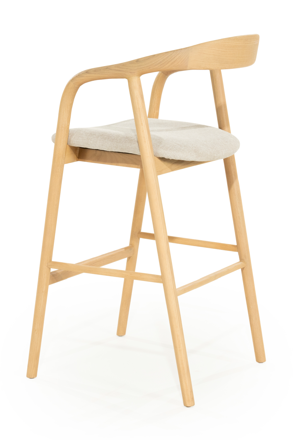 Lacquered Ash Wood Barstool | Oroa.com