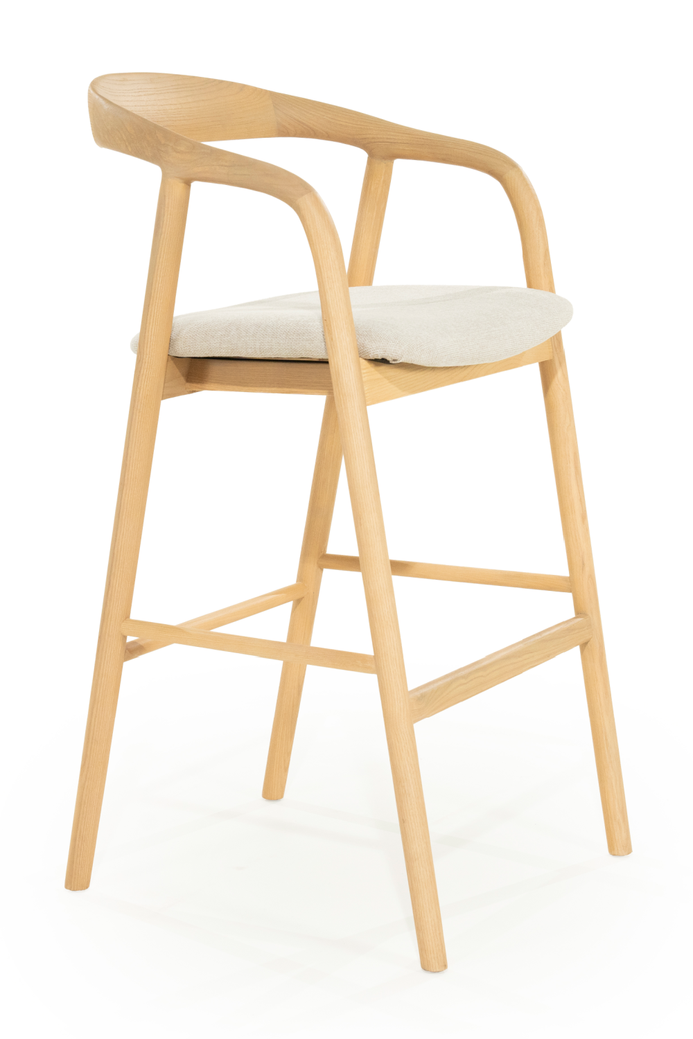 Lacquered Ash Wood Barstool | Oroa.com