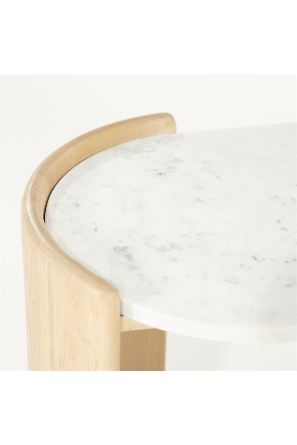 Oval White Marble Side Table | Eleonora Don | Oroa.com