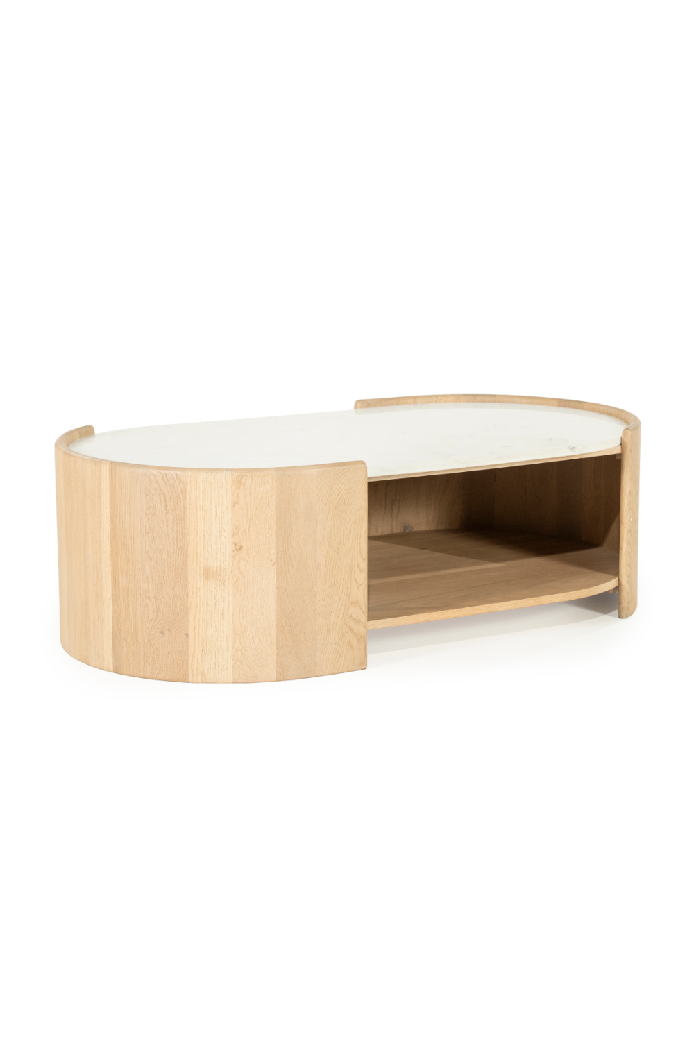 Oval White Marble Coffee Table | Oroa.com