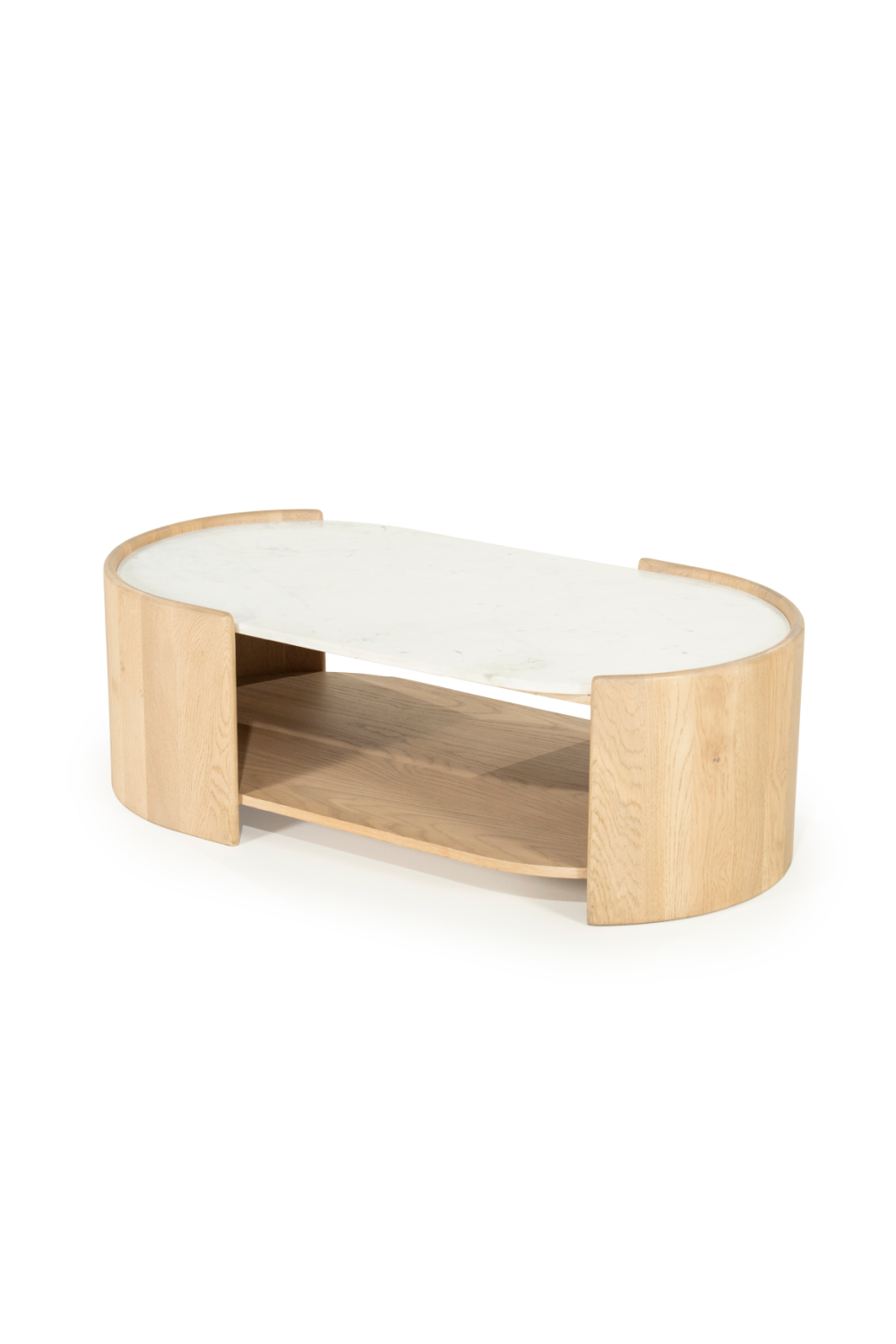 Oval White Marble Coffee Table | Eleonora Don | OROA.com