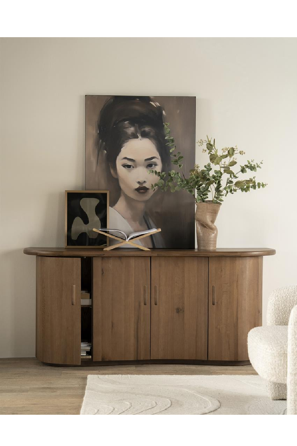 Lacquered Oak 4-Door Sideboard | Oroa.com