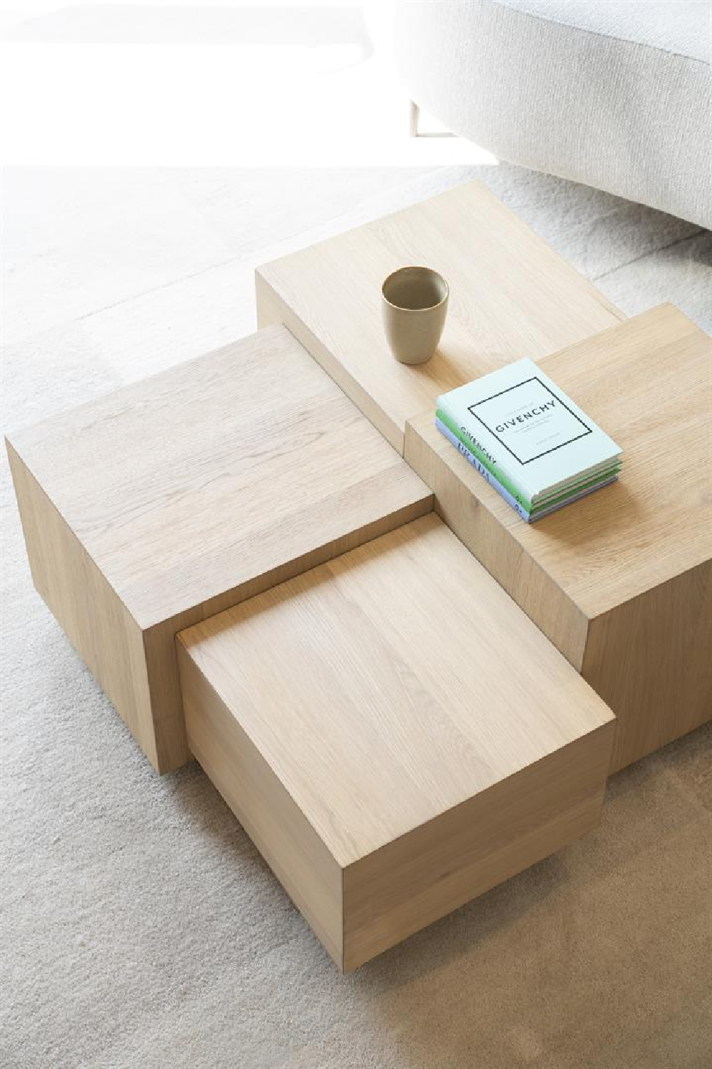 Multilayered Square Oak Coffee Table | Oroa.com