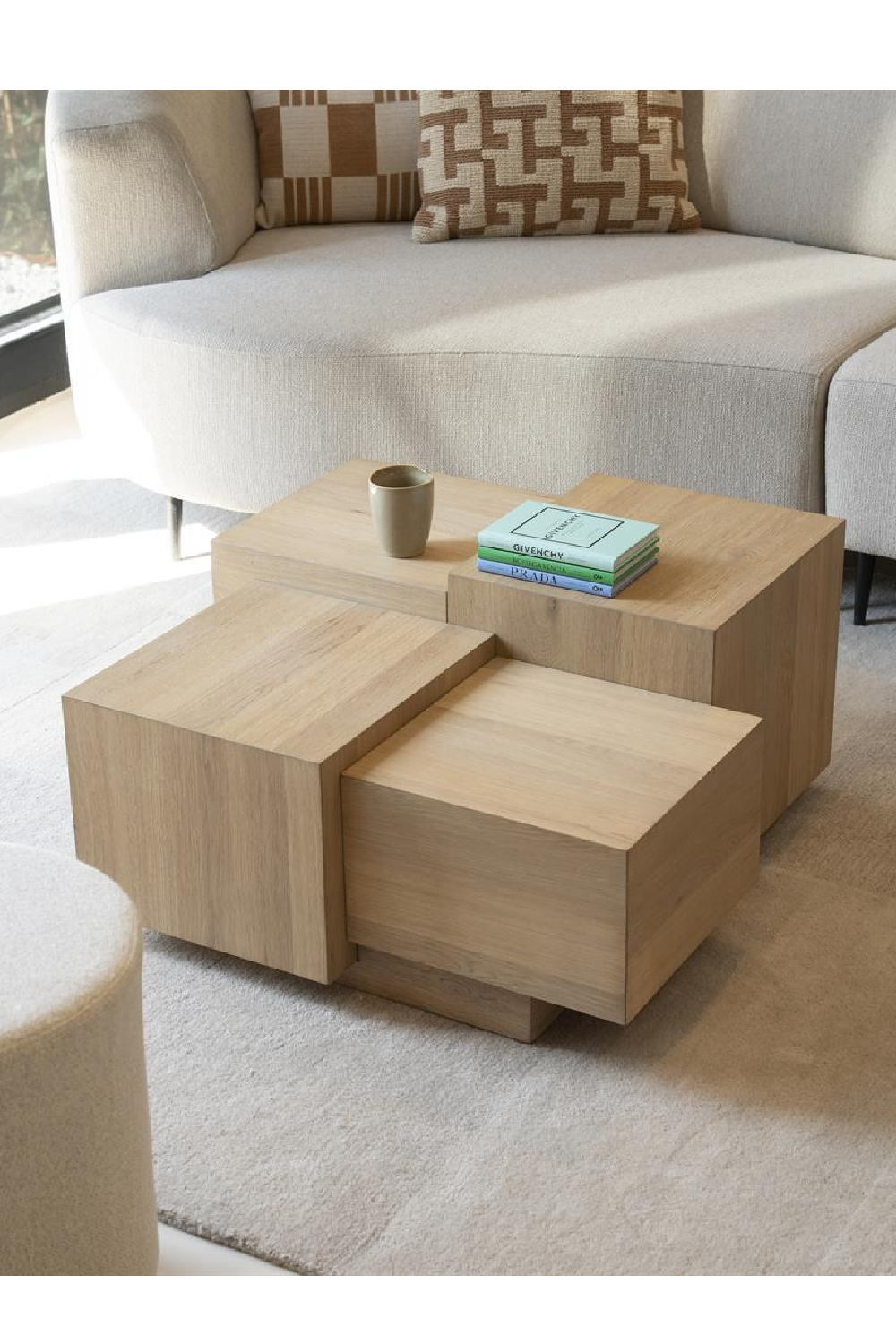 Multilayered Square Oak Coffee Table | Oroa.com