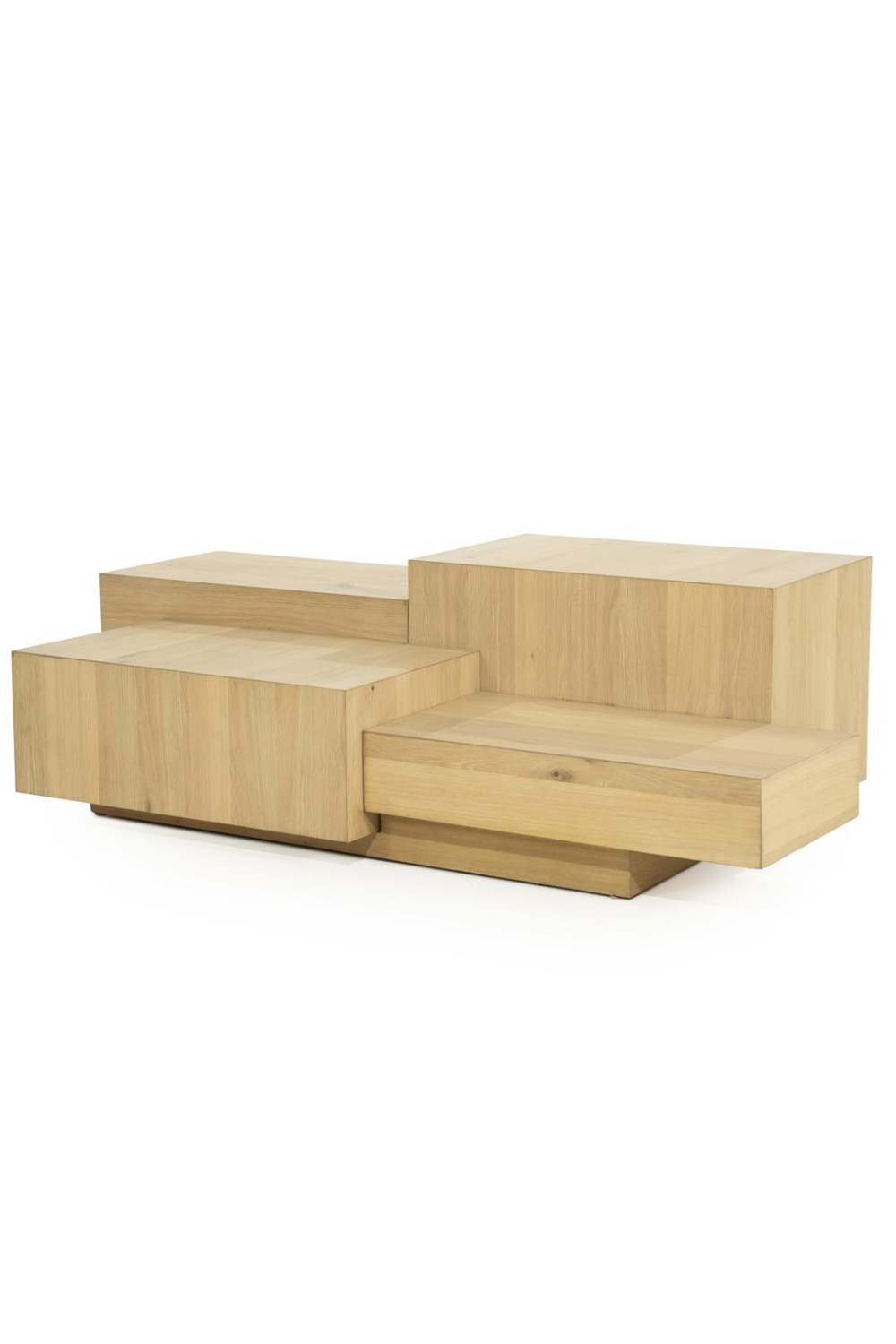Multilayered Rectangular Oak Coffee Table | Oroa.com