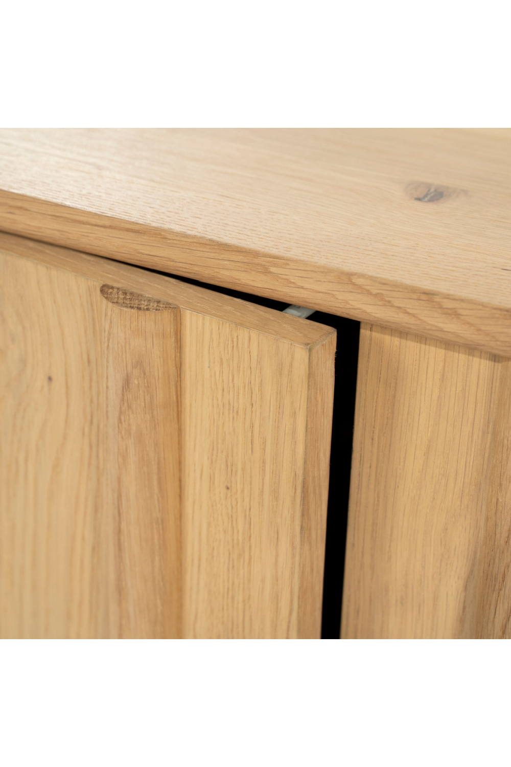 Oak Wood 4-Door TV Cabinet | Oroa.com