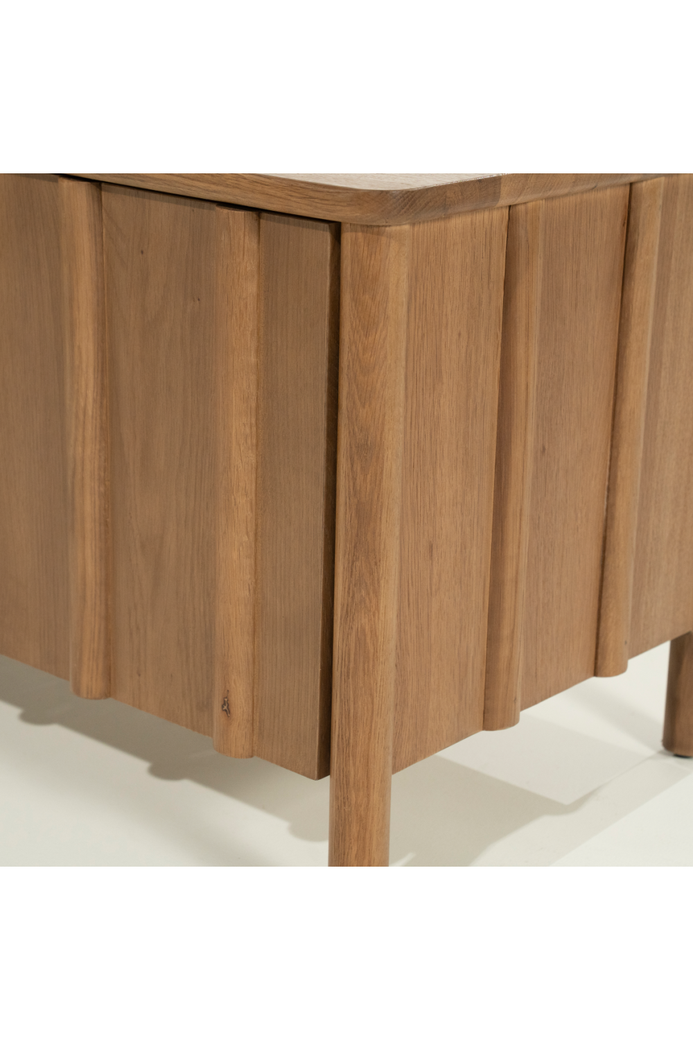 Oak Wood 4-Door TV Cabinet | Oroa.com