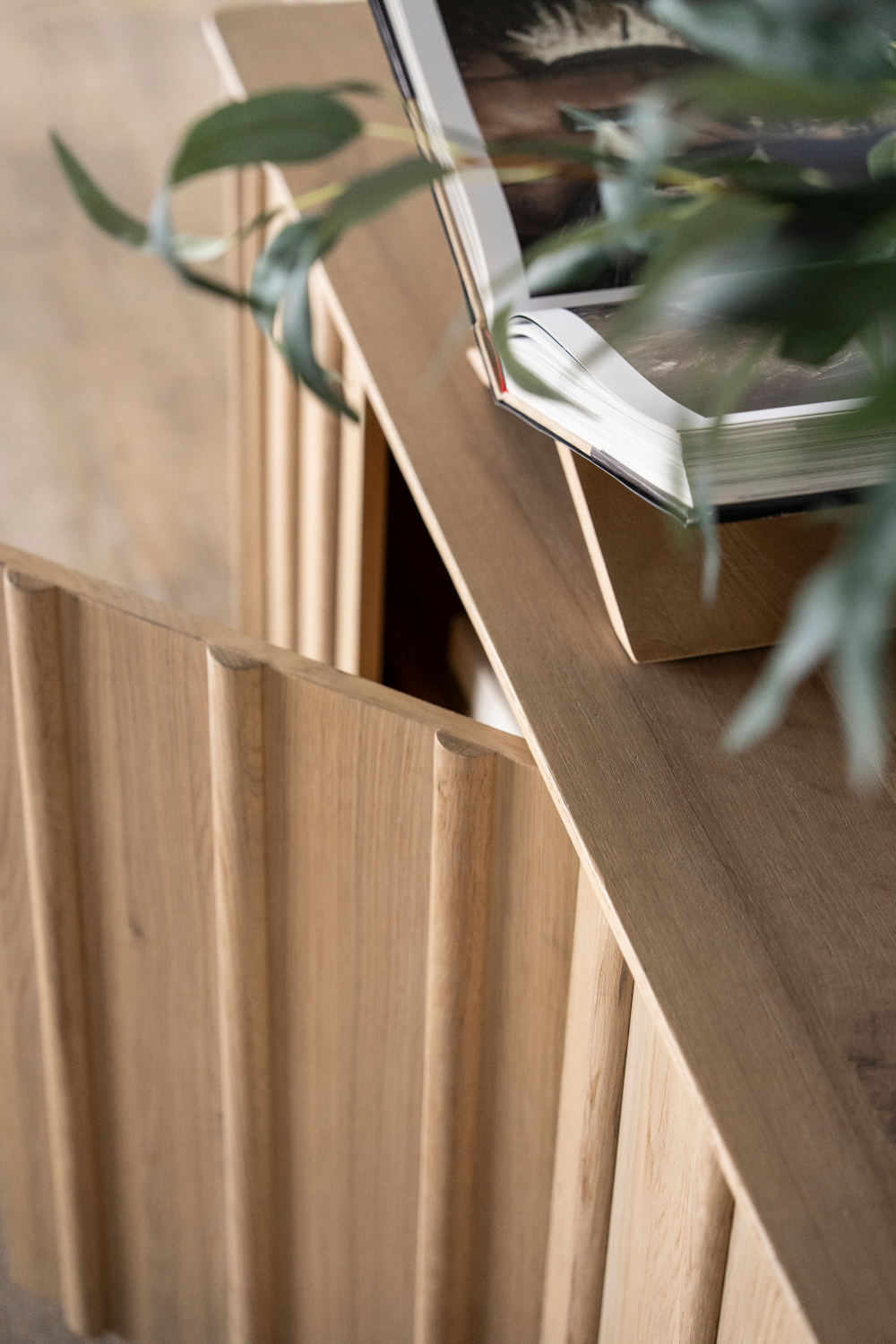 Oak Wood 4-Door Sideboard | Oroa.com