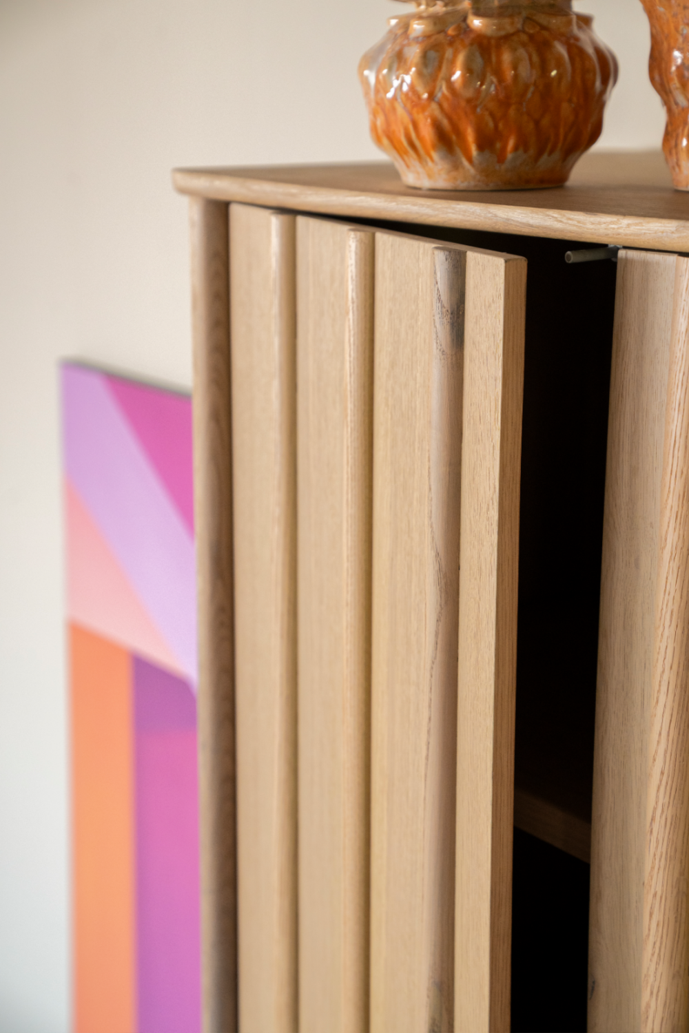 Oak Wood 2-Door Cabinet | Oroa.com