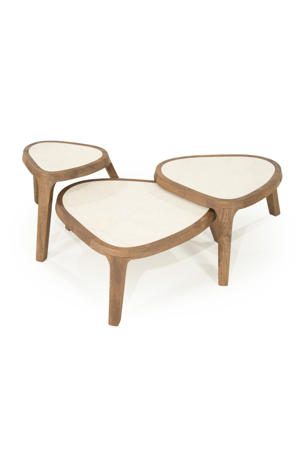 White Marble Triangular Side Table | Eleonora Fred | OROA.com