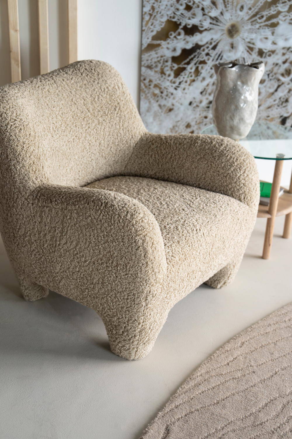 Taupe Upholstered Lounge Chair | Oroa.com