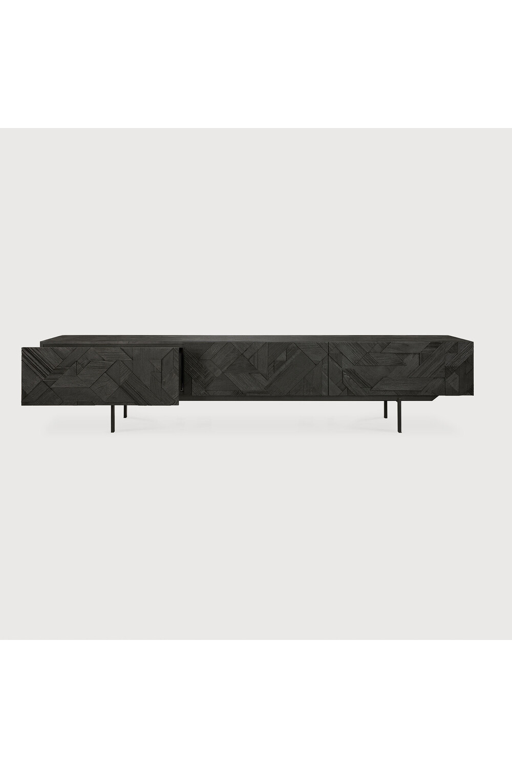 Black Teak Media Unit | Ethnicraft Graphic | OROA.COM