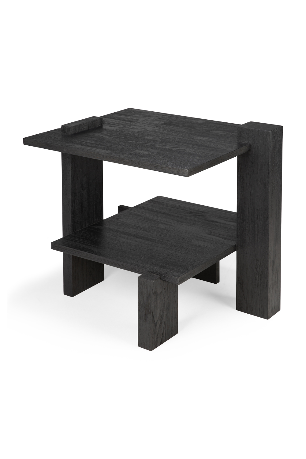 Black Teak Architectural Side Table | Ethnicraft Abstract | OROA.com