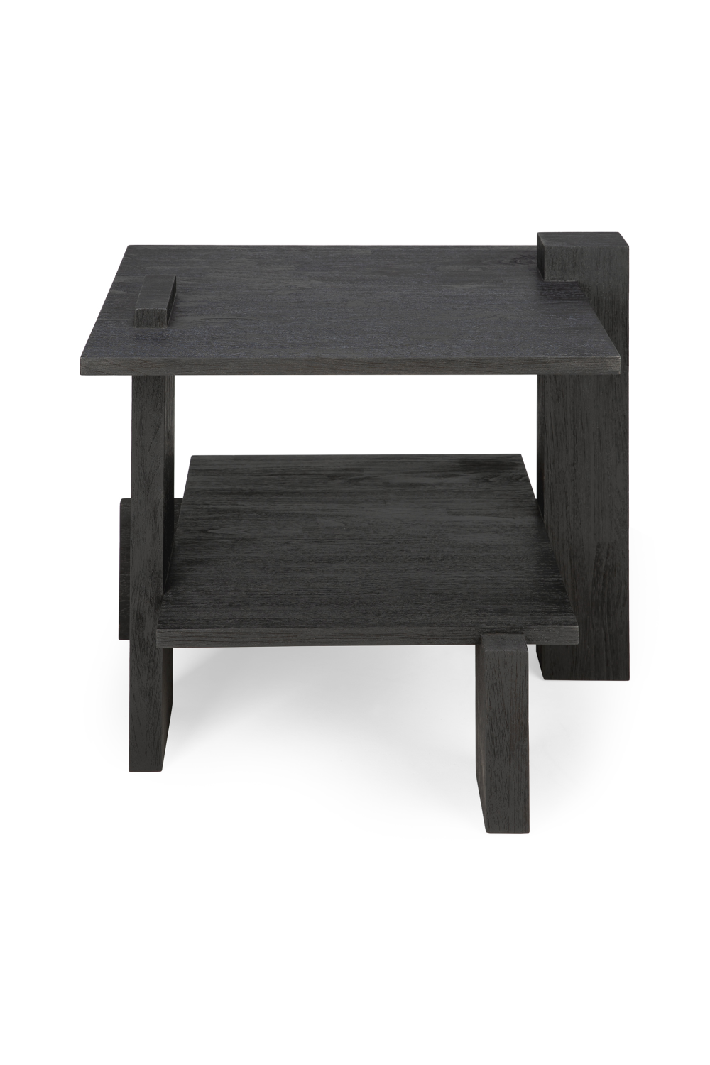 Black Teak Architectural Side Table | Ethnicraft Abstract | OROA.com