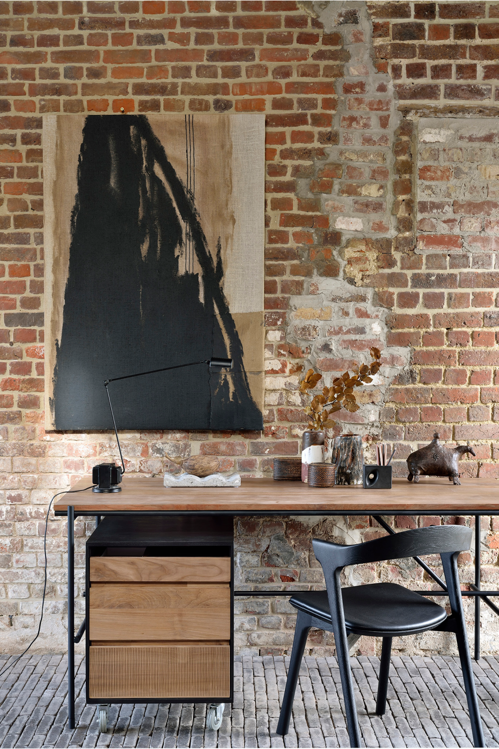 Teak Wheeled Drawer Unit | Ethnicraft Oscar | Oroa.com