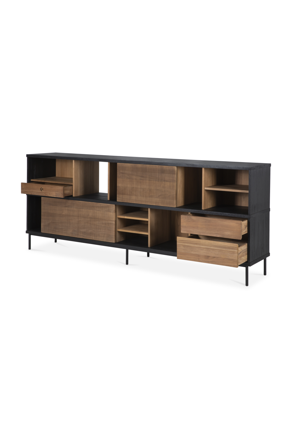 Natural Teak Sideboard – Oscar – teak finish side profile