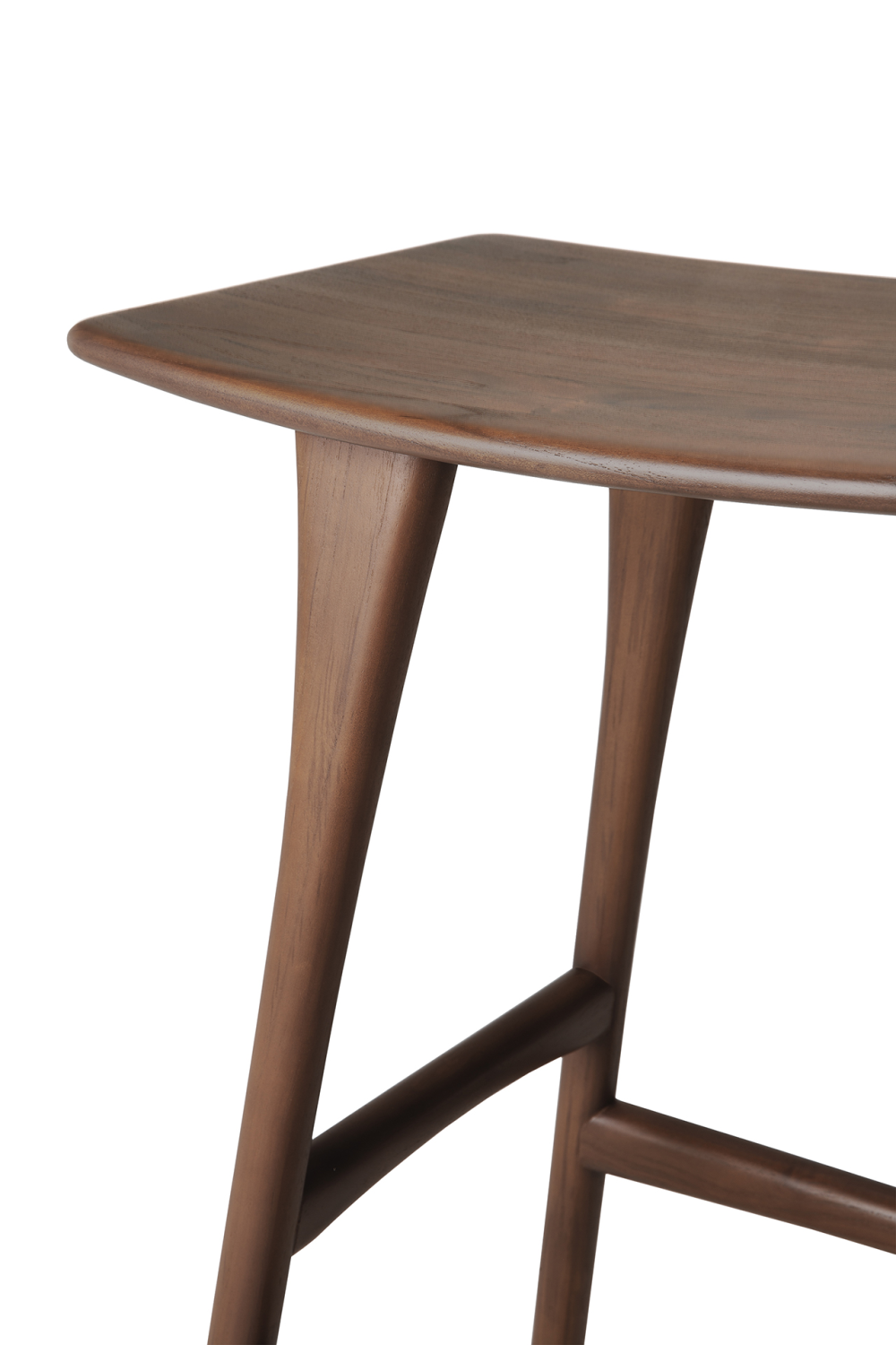 Varnished Teak Counter Stool | Ethnicraft Osso | Oroa.com
