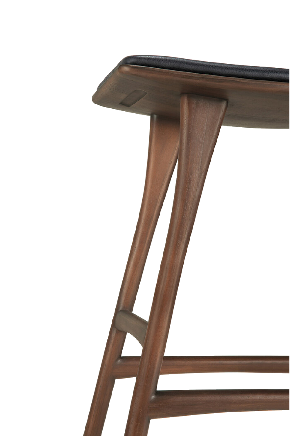 Varnished Teak Counter Stool | Ethnicraft Osso | Oroa.com