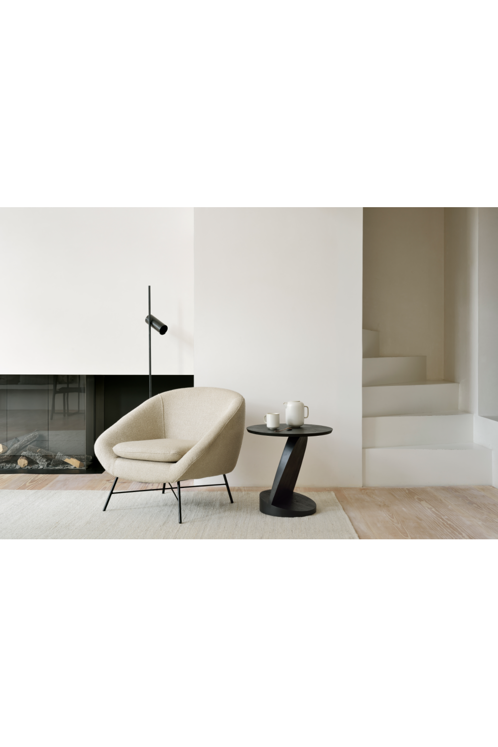 Solid Teak Side Table | Ethnicraft Oblic | OROA.com