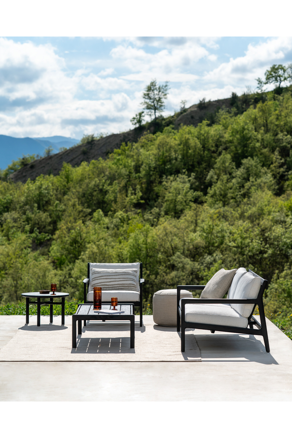Black Teak Outdoor Sofa – Jack – teak finish alternate view 10