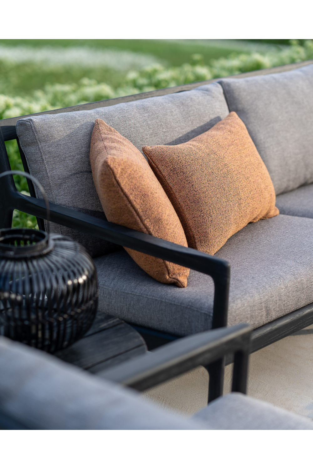 Black Teak 3+ Seater Outdoor Sofa | Ethnicraft Jack | Oroa.com