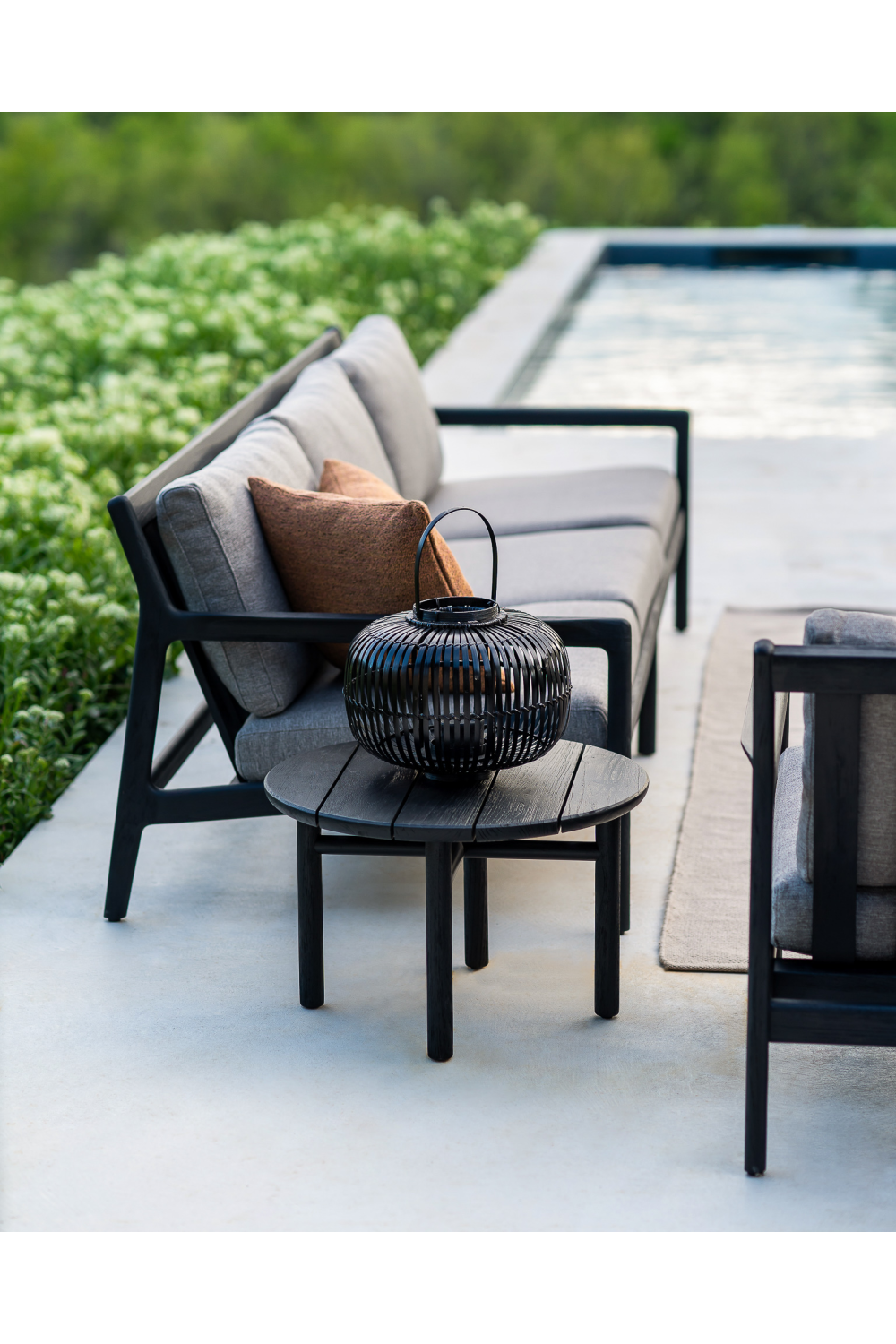 Black Teak 3+ Seater Outdoor Sofa | Ethnicraft Jack | Oroa.com