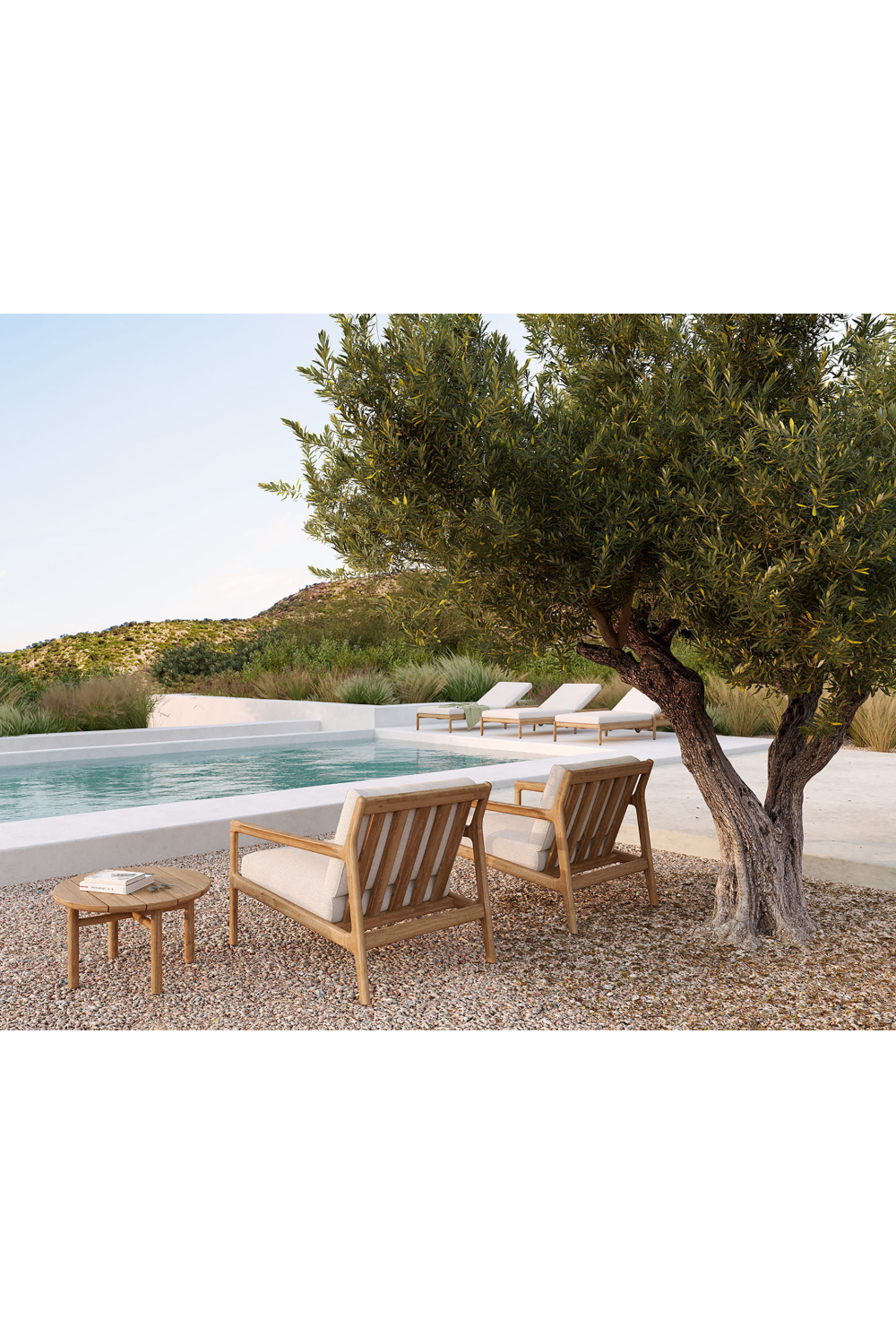 Teak Adjustable Outdoor Lounger – Jack – teak finish alternate view 9
