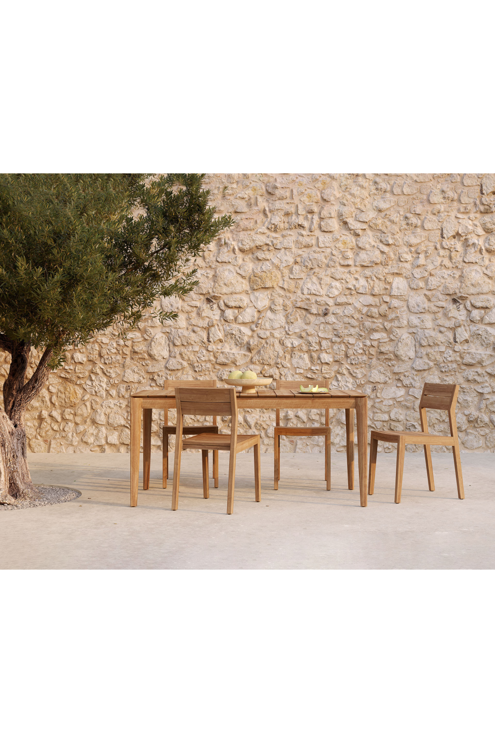 Teak Outdoor Dining Table – Bok – teak finish alternate view 8