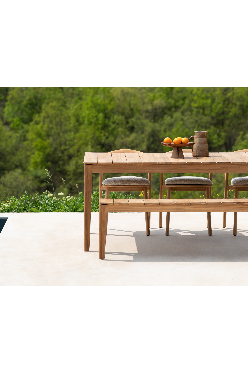 Teak Outdoor Dining Table – Bok – teak finish alternate view 7