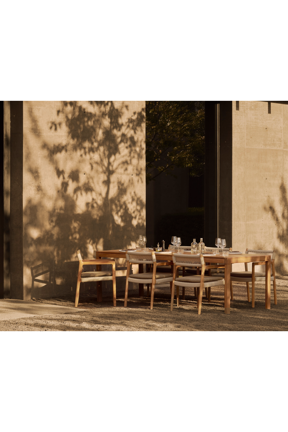 Beige Woven Outdoor Dining Chair | Ethnicraft Jack | Oroa.com