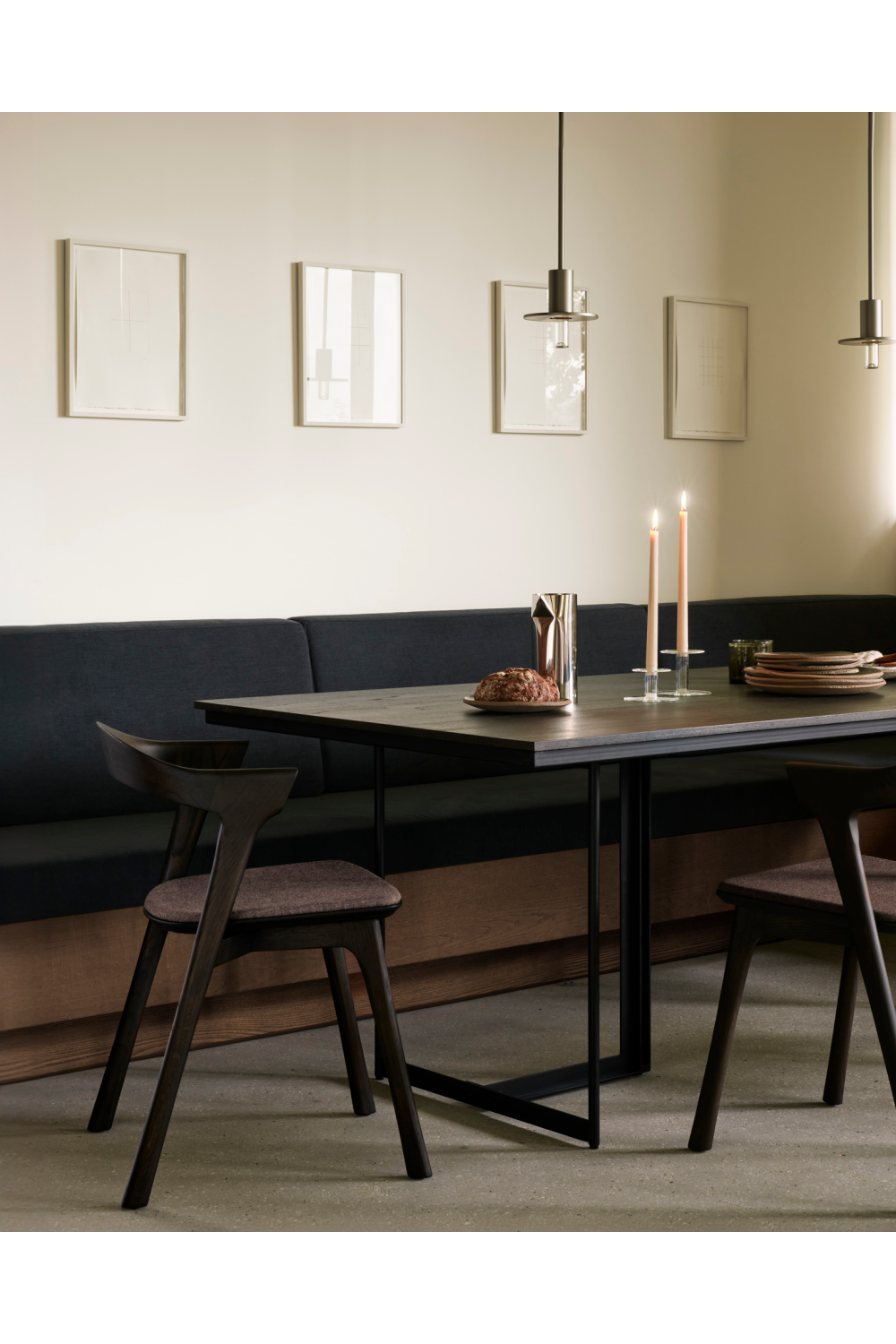 Dark Brown Teaek Dining Table | Ethnicraft Tacet | Oroa.com