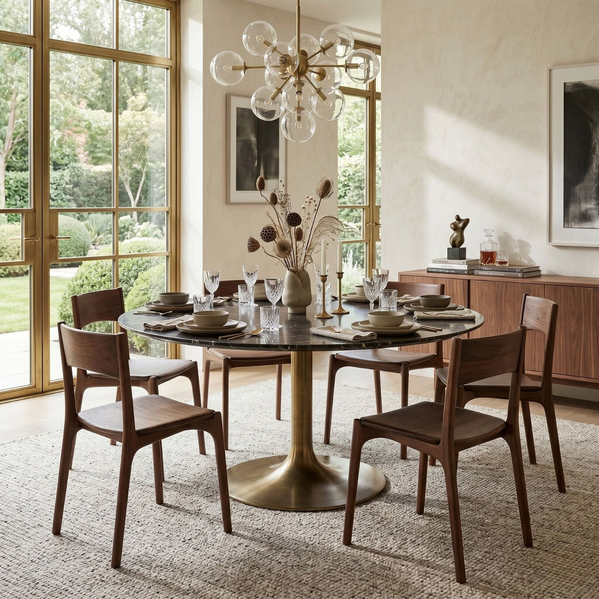 Modern or European furniture - Brown Teak Dining Chair - www.oroa.com