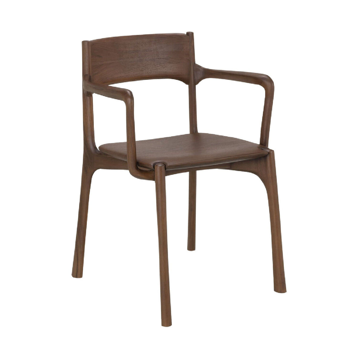 Modern or European furniture - Brown Teak Dining Chair - www.oroa.com