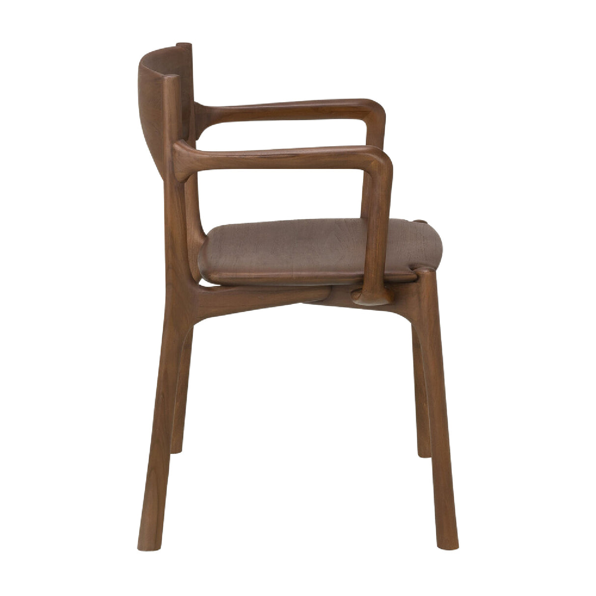 Modern or European furniture - Brown Teak Dining Chair - www.oroa.com
