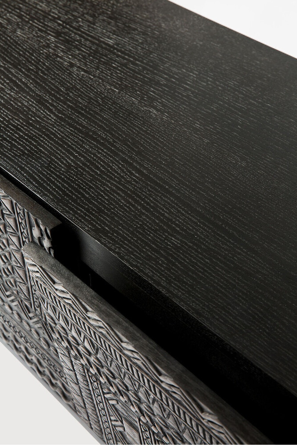 Teak Media Unit – Tabwa – teak finish rear view