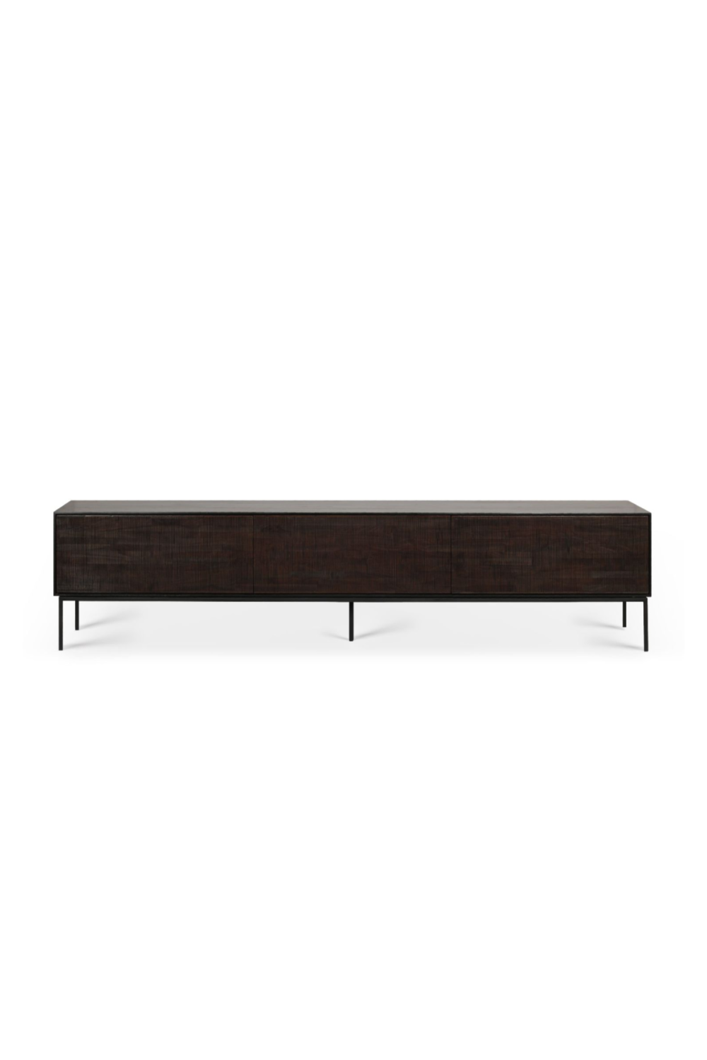 Dark Teak TV Cupboard | Ethnicraft Grooves | OROA.com