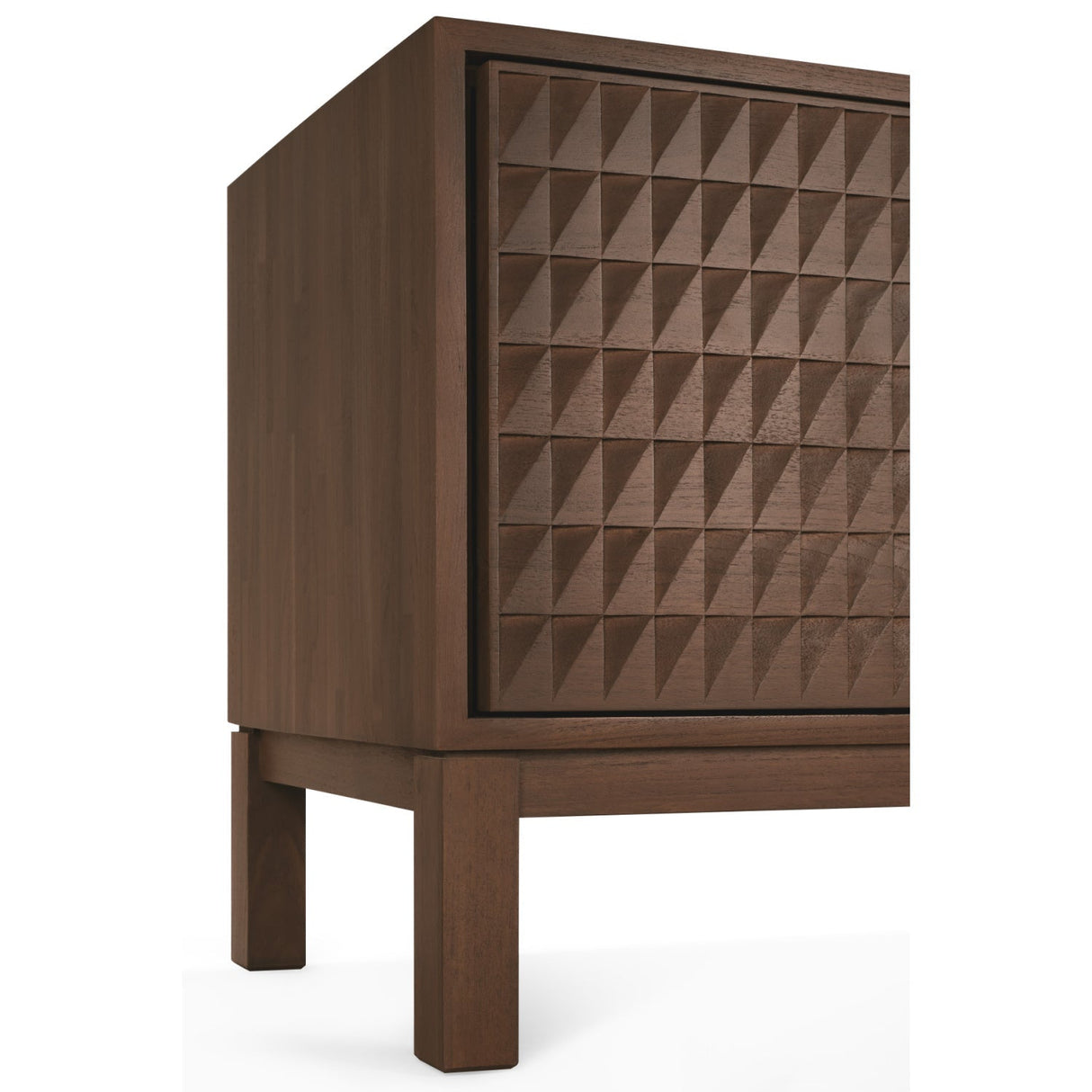 Modern European furniture - Brown Teak Carved TV Cabinet - www.oroa.com