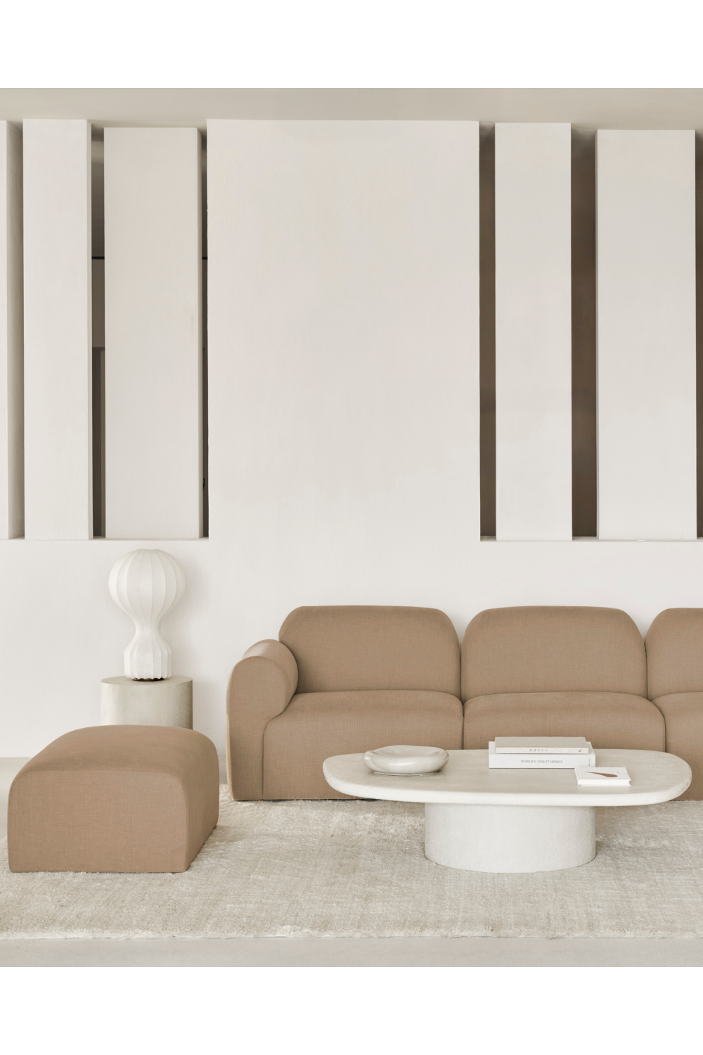 Stitched Detail Footstool | Ethnicraft Bulky | Oroa.com