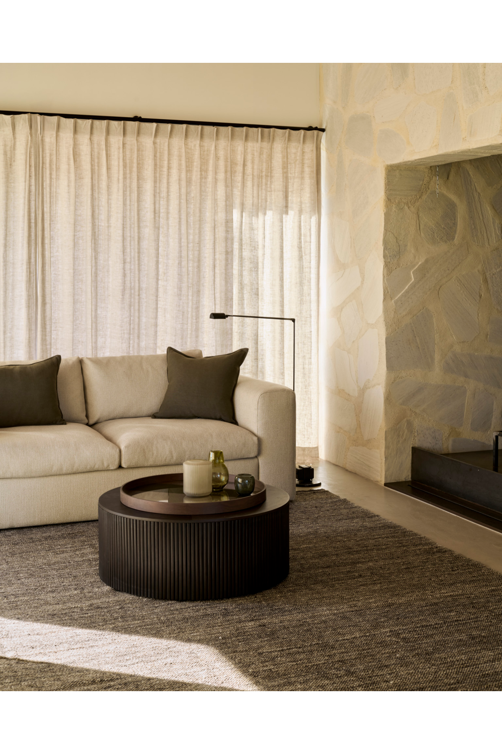 Upholstered 3-Seater Lounge Sofa | Ethnicraft Mellow | Oroa.com